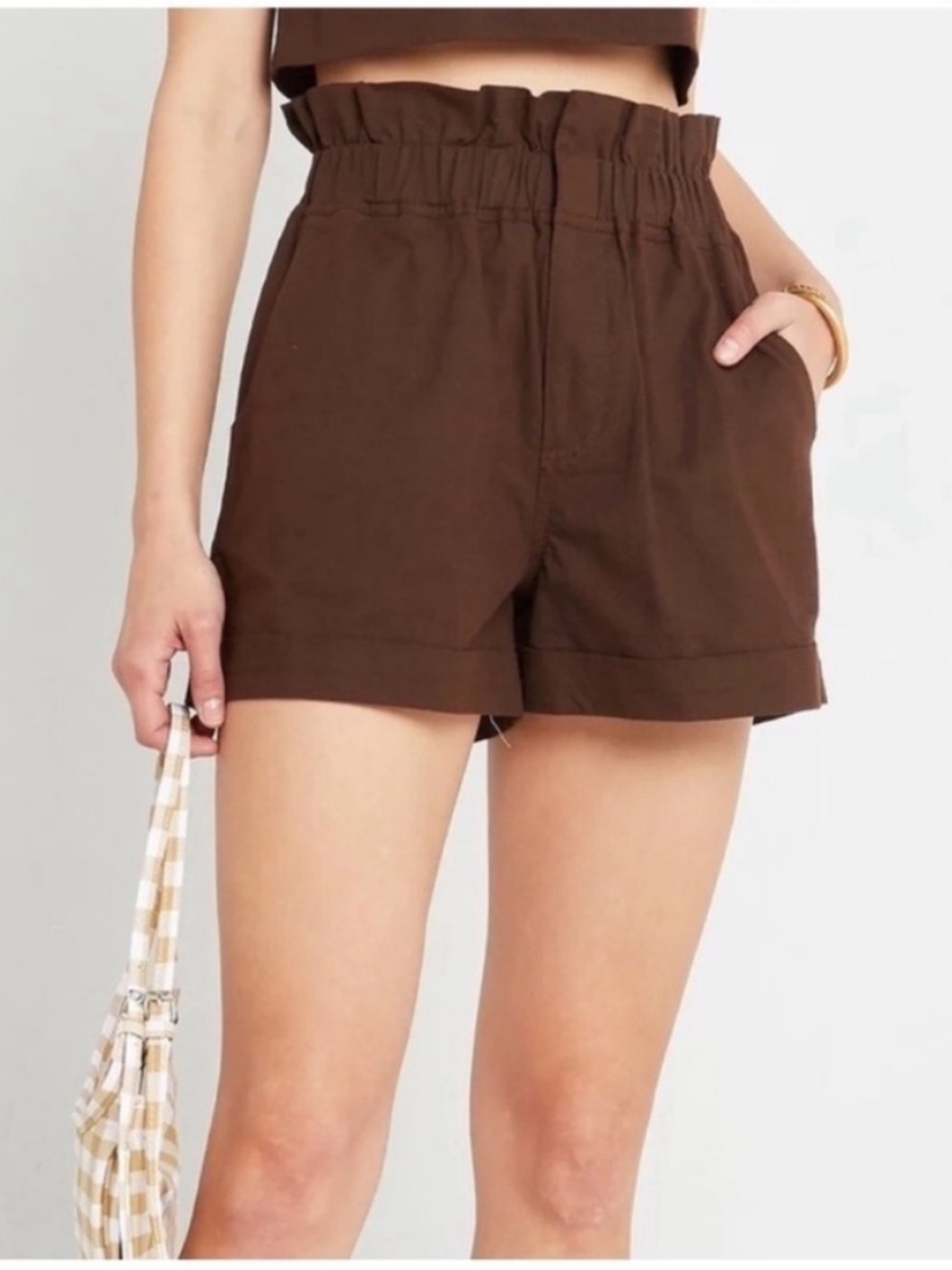 O.P. T Paper Bag High Waist Shorts. Medium. NWT.